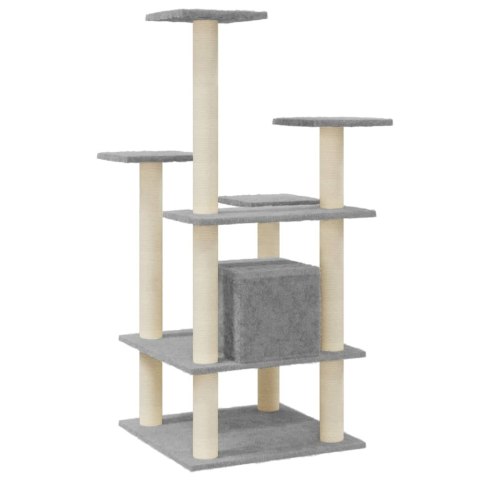 Wielopoziomowy drapak dla kota – domek, platformy, słupki sizalowe, 110 cm Wielopoziomowy drapak dla kota – domek, platformy, słupki sizalowe, 110 cm