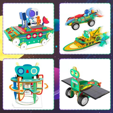 Sekrety Elektroniki – Zbuduj Robota 6w1 Drewniany Model Kosmos Sekrety Elektroniki – Zbuduj Robota 6w1 Drewniany Model Kosmos