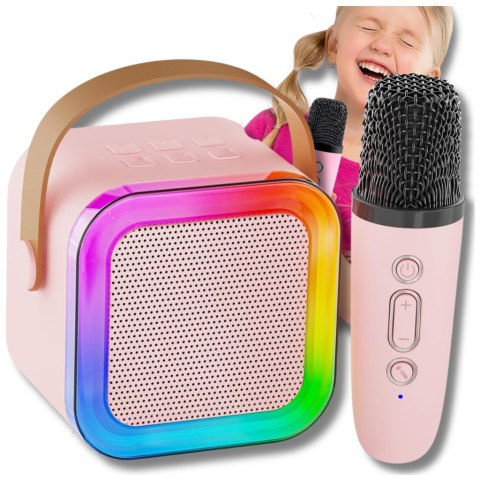 Głośnik Karaoke z Mikrofonem i Podświetleniem LED Bluetooth Głośnik Karaoke z Mikrofonem i Podświetleniem LED Bluetooth