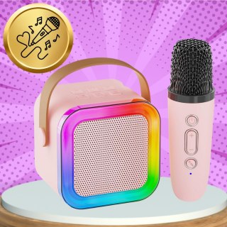 Głośnik Karaoke z Mikrofonem i Podświetleniem LED Bluetooth