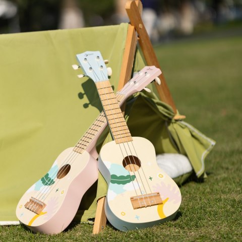 Różowe Drewniane Ukulele Classic World – Gitara dla Dzieci