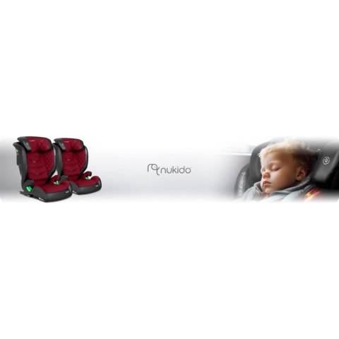 Fotelik samochodowy Nukido Louis ISOFIX i-Size (15-36 kg) - czerwony Fotelik samochodowy Nukido Louis ISOFIX i-Size (15-36 kg) - czerwony