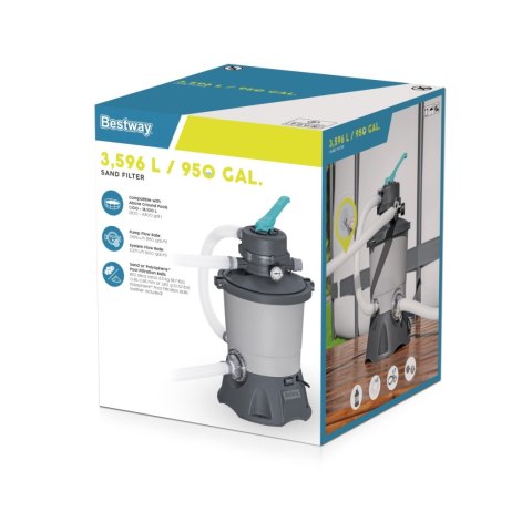 Pompa Piaskowa BESTWAY 58515 Flowclear 3028L/h – Do Basenów 1100-1600L Pompa Piaskowa BESTWAY 58515 Flowclear 3028L/h – Do Basenów 1100-1600L