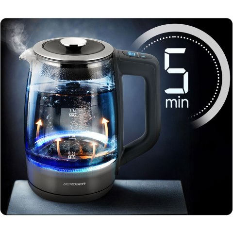 Czajnik Elektryczny Szklany Berdsen BD-711 1,7L Panel Dotykowy