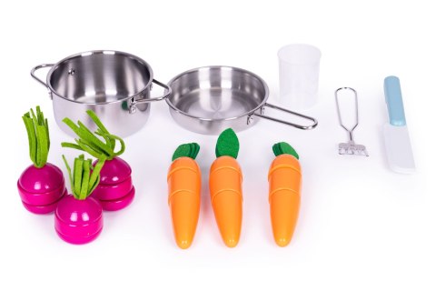 Duża Drewniana Kuchnia dla Dzieci z Warzywniakiem i Akcesoriami - ECOTOYS Duża Drewniana Kuchnia dla Dzieci z Warzywniakiem i Akcesoriami - ECOTOYS