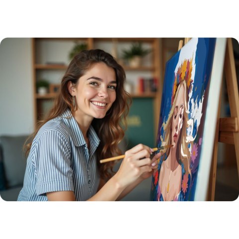 Obraz do Malowania po Numerach 40x50 cm - Portret Kobiety - Massido Obraz do Malowania po Numerach 40x50 cm - Portret Kobiety - Massido