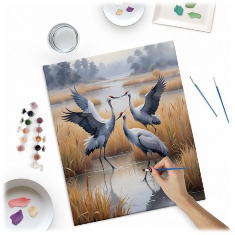 Obraz do Malowania po Numerach 40x50 cm - Żurawie - Massido Obraz do Malowania po Numerach 40x50 cm - Żurawie - Massido