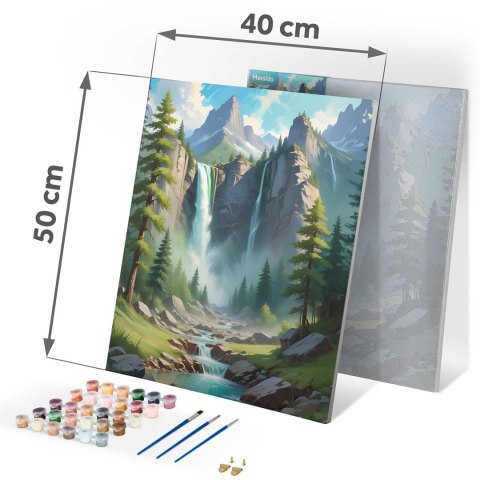 Obraz do Malowania po Numerach 40x50 cm - Krajobraz Góry - Massido Obraz do Malowania po Numerach 40x50 cm - Krajobraz Góry - Massido