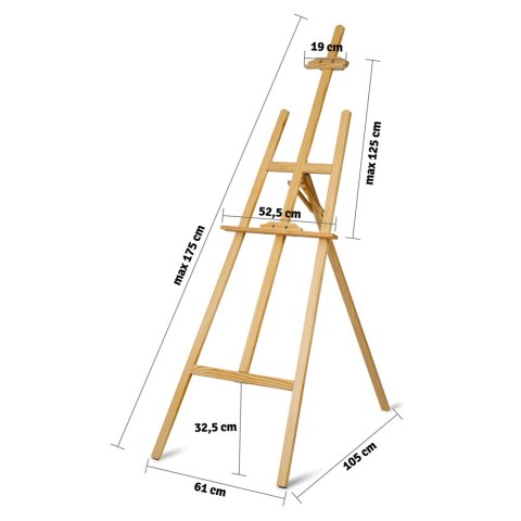 Sztaluga malarska drewniana 175 cm Massido – idealna do studia i pleneru Sztaluga malarska drewniana 175 cm Massido – idealna do studia i pleneru