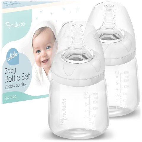 Butelki Do Karmienia Nukido - 2 Sztuki, 180 ml, Dynamiczny Smoczek Butelki Do Karmienia Nukido - 2 Sztuki, 180 ml, Dynamiczny Smoczek