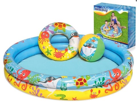 Bestway 51124 Basen Brodzik 3w! 122 Cm Zestaw Z Kołem I Piłką Bestway 51124 Basen Brodzik 3w! 122 Cm Zestaw Z Kołem I Piłką