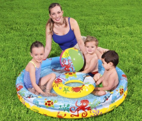 Bestway 51124 Basen Brodzik 3w! 122 Cm Zestaw Z Kołem I Piłką Bestway 51124 Basen Brodzik 3w! 122 Cm Zestaw Z Kołem I Piłką