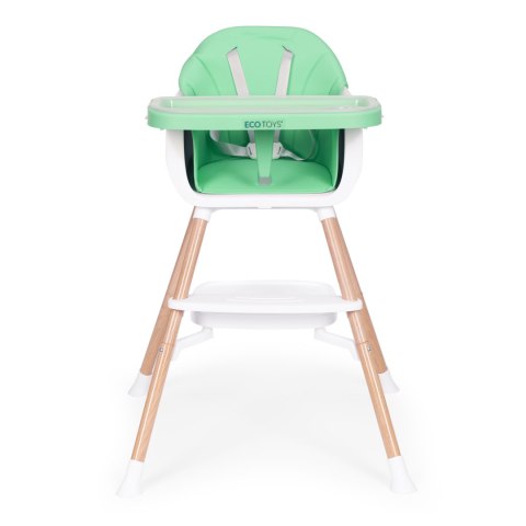 Fotelik Krzesełko Do Karmienia Dzieci 2w1 Zielony ECOTOYS – Regulowana Tacka I Pasy Bezpieczeństwa Fotelik Krzesełko Do Karmienia Dzieci 2w1 Zielony ECOTOYS – Regulowana Tacka I Pasy Bezpieczeństwa