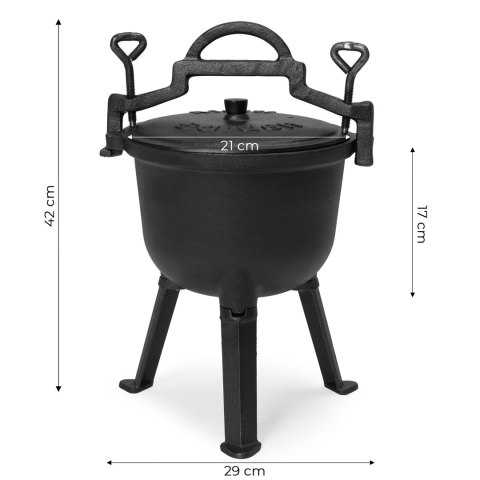 Kociołek Żeliwny Stojący 5L MultiGarden – Garnek Myśliwski na Ognisko i Grill Kociołek Żeliwny Stojący 5L MultiGarden – Garnek Myśliwski na Ognisko i Grill