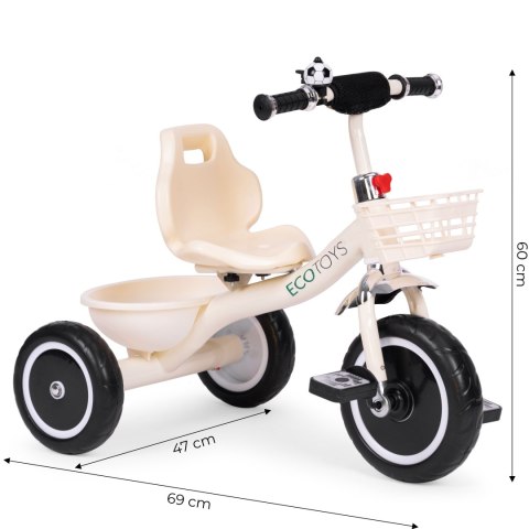 Rowerek Trójkołowy Z Koszami I Dzwonkiem ECOTOYS – Idealny Pierwszy Pojazd
