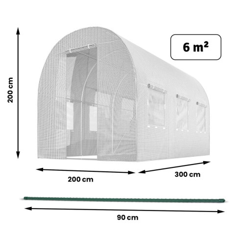 Tunel Foliowy Ogrodowy Plonos 2 x 3 m (6m2) - Szklarnia Tunel Foliowy Ogrodowy Plonos 2 x 3 m (6m2) - Szklarnia