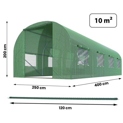 Tunel Foliowy Ogrodowy Szklarnia 2,5x4 m Foliak z Moskitierą i Gratisami Tunel Foliowy Ogrodowy Szklarnia 2,5x4 m Foliak z Moskitierą i Gratisami