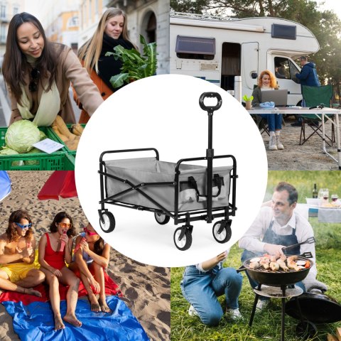 Składany Wózek Transportowy 48x90 cm MultiGarden – Idealny na Plażę i Do Ogrodu Składany Wózek Transportowy 48x90 cm MultiGarden – Idealny na Plażę i Do Ogrodu