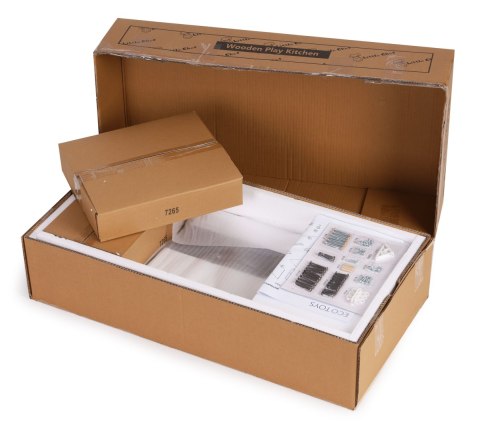 Drewniana Kuchnia ECOTOYS Z Warzywami, Tablicą i Dyspenserem Wody Drewniana Kuchnia ECOTOYS Z Warzywami, Tablicą i Dyspenserem Wody