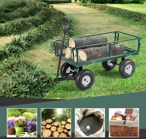 Wózek Ogrodowy Transportowy MultiGarden – Metalowy, Skrętna Oś, 200 kg, 86x46,5 cm Wózek Ogrodowy Transportowy MultiGarden – Metalowy, Skrętna Oś, 200 kg, 86x46,5 cm