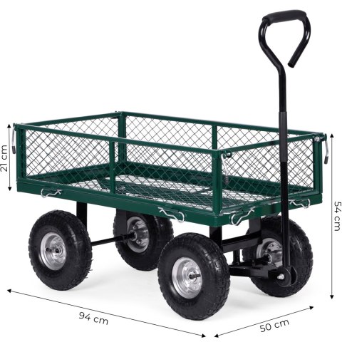 Wózek Ogrodowy Transportowy MultiGarden – Metalowy, Skrętna Oś, 200 kg, 86x46,5 cm Wózek Ogrodowy Transportowy MultiGarden – Metalowy, Skrętna Oś, 200 kg, 86x46,5 cm