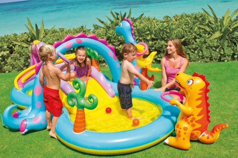 Dmuchany Wodny Plac Zabaw Dinoland INTEX 57135 – Zjeżdżalnia, Fontanna Dmuchany Wodny Plac Zabaw Dinoland INTEX 57135 – Zjeżdżalnia, Fontanna