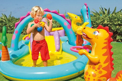 Dmuchany Wodny Plac Zabaw Dinoland INTEX 57135 – Zjeżdżalnia, Fontanna Dmuchany Wodny Plac Zabaw Dinoland INTEX 57135 – Zjeżdżalnia, Fontanna
