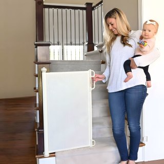 Bramka Barierka Roleta 180 Cm Ochronna Zabezpieczająca Na Schody I Drzwi – Beżowa ECOTOYS