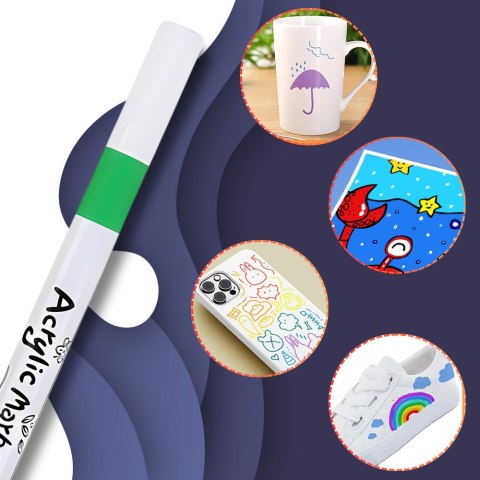 Flamastery Pisaki Akrylowe Do Różnych Powierzchni – Zestaw 60 Sztuk Acrylic Marker