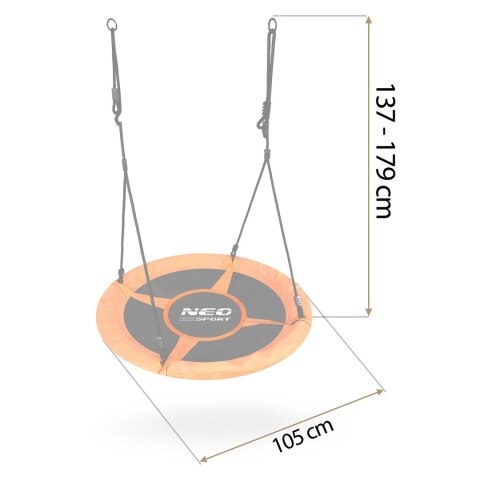 Huśtawka ogrodowa bocianie gniazdo Neo-Sport Swingo 100 cm