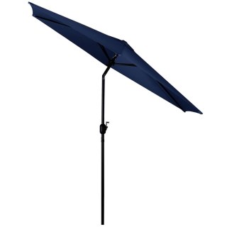 Duży Parasol Ogrodowy Plonos + Pokrowiec 300 cm – Granatowy i Wodoodporny