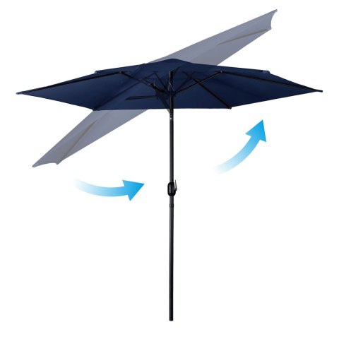 Duży Parasol Ogrodowy Plonos + Pokrowiec 300 cm – Granatowy i Wodoodporny Duży Parasol Ogrodowy Plonos + Pokrowiec 300 cm – Granatowy i Wodoodporny