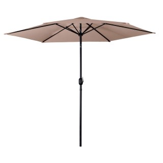 Duży Parasol Ogrodowy Plonos + Pokrowiec 300 cm – Beżowy i Wodoodporny