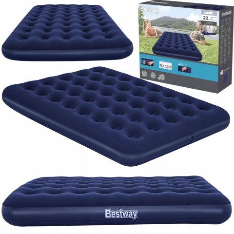 Materac Dmuchany Dwuosobowy Bestway 67002 – Welurowy, 191x137x22 cm