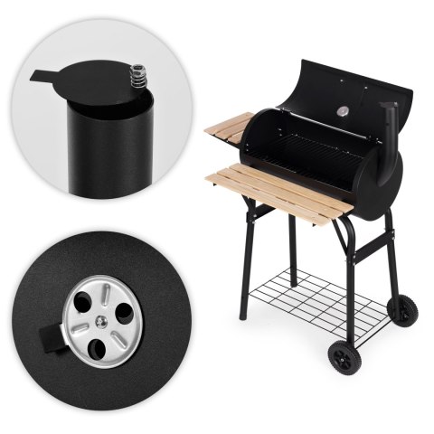 Duży Grill Ogrodowy Z Termometrem MultiGarden Ruszt 55x30 cm Komin Duży Grill Ogrodowy Z Termometrem MultiGarden Ruszt 55x30 cm Komin