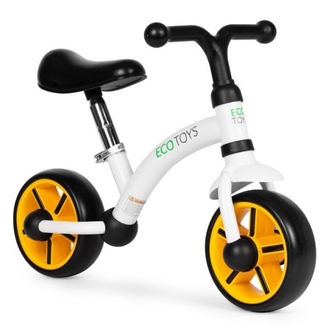 Rowerek Biegowy ECOTOYS – Regulowane Siodełko I Bezpieczna Konstrukcja - Biały Rowerek Biegowy ECOTOYS – Regulowane Siodełko I Bezpieczna Konstrukcja - Biały