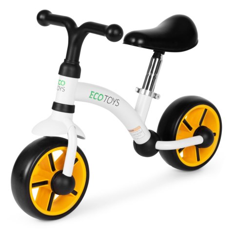 Rowerek Biegowy ECOTOYS – Regulowane Siodełko I Bezpieczna Konstrukcja - Biały Rowerek Biegowy ECOTOYS – Regulowane Siodełko I Bezpieczna Konstrukcja - Biały