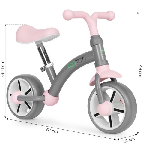 Rowerek Biegowy ECOTOYS – Regulowane Siodełko I Bezpieczna Konstrukcja