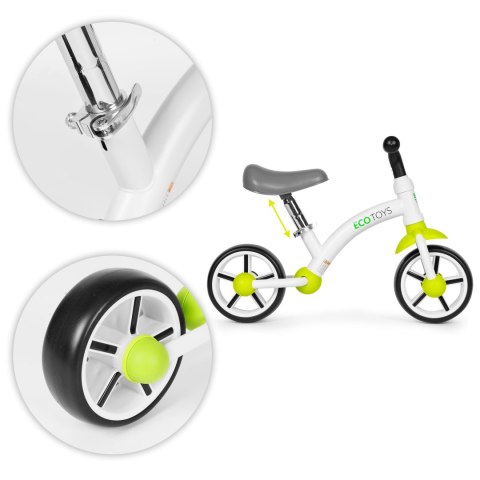 Rowerek Biegowy ECOTOYS – Regulowane Siodełko I Bezpieczna Konstrukcja - Zielony Rowerek Biegowy ECOTOYS – Regulowane Siodełko I Bezpieczna Konstrukcja - Zielony