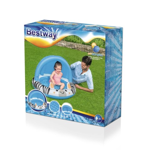 Basen Dla Dzieci z Daszkiem Bestway Safari Sun Zebra 97cm x 66cm Basen Dla Dzieci z Daszkiem Bestway Safari Sun Zebra 97cm x 66cm