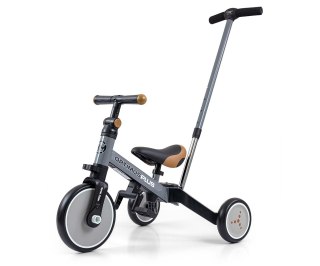 Milly Mally Optimus Plus Rowerek 4w1 Trójkołowy Biegowy Z Rączką Grey