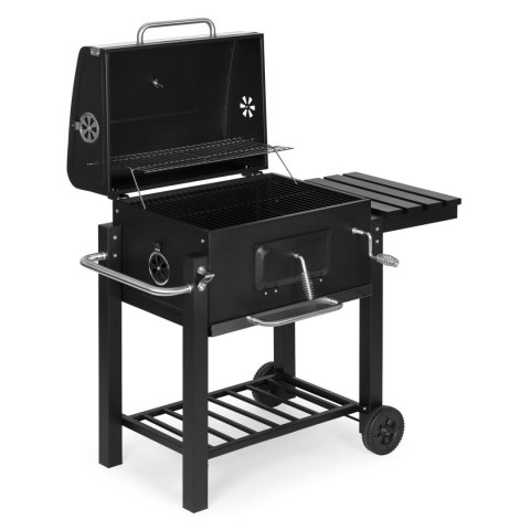 Grill Ogrodowy Z Pokrywą Antracyt Ruszt 53x34 cm Duży Metalowy Grill Ogrodowy Z Pokrywą Antracyt Ruszt 53x34 cm Duży Metalowy