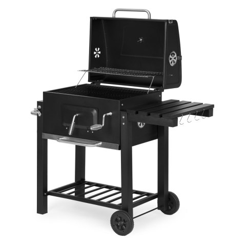 Grill Ogrodowy Z Pokrywą Antracyt Ruszt 53x34 cm Duży Metalowy Grill Ogrodowy Z Pokrywą Antracyt Ruszt 53x34 cm Duży Metalowy