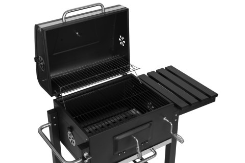 Grill Ogrodowy Z Pokrywą Antracyt Ruszt 53x34 cm Duży Metalowy Grill Ogrodowy Z Pokrywą Antracyt Ruszt 53x34 cm Duży Metalowy
