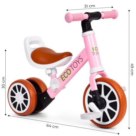 Rowerek Trójkołowy 2w1 ECOTOYS – Funkcja Biegowego I Standardowego Rowerek Trójkołowy 2w1 ECOTOYS – Funkcja Biegowego I Standardowego