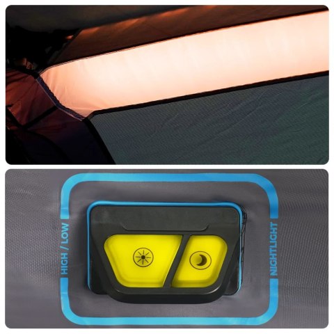 Namiot rodzinny z LED, 9-os., jasnozielony