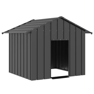 Buda Dla Psa Ze Stali Galwanizowanej Z Dachem Antracytowa 131x101x102 cm
