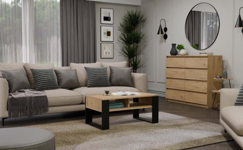 Stolik Kawowy Ława Modern - Dąb Artisan Czarny Stolik Kawowy Ława Modern - Dąb Artisan Czarny