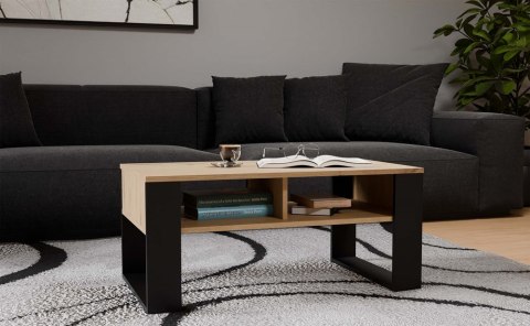 Stolik Kawowy Ława Modern - Dąb Artisan Czarny Stolik Kawowy Ława Modern - Dąb Artisan Czarny