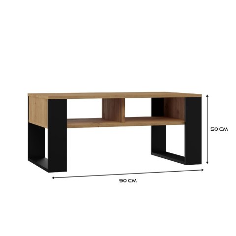 Stolik Kawowy Ława Modern - Dąb Artisan Czarny Stolik Kawowy Ława Modern - Dąb Artisan Czarny